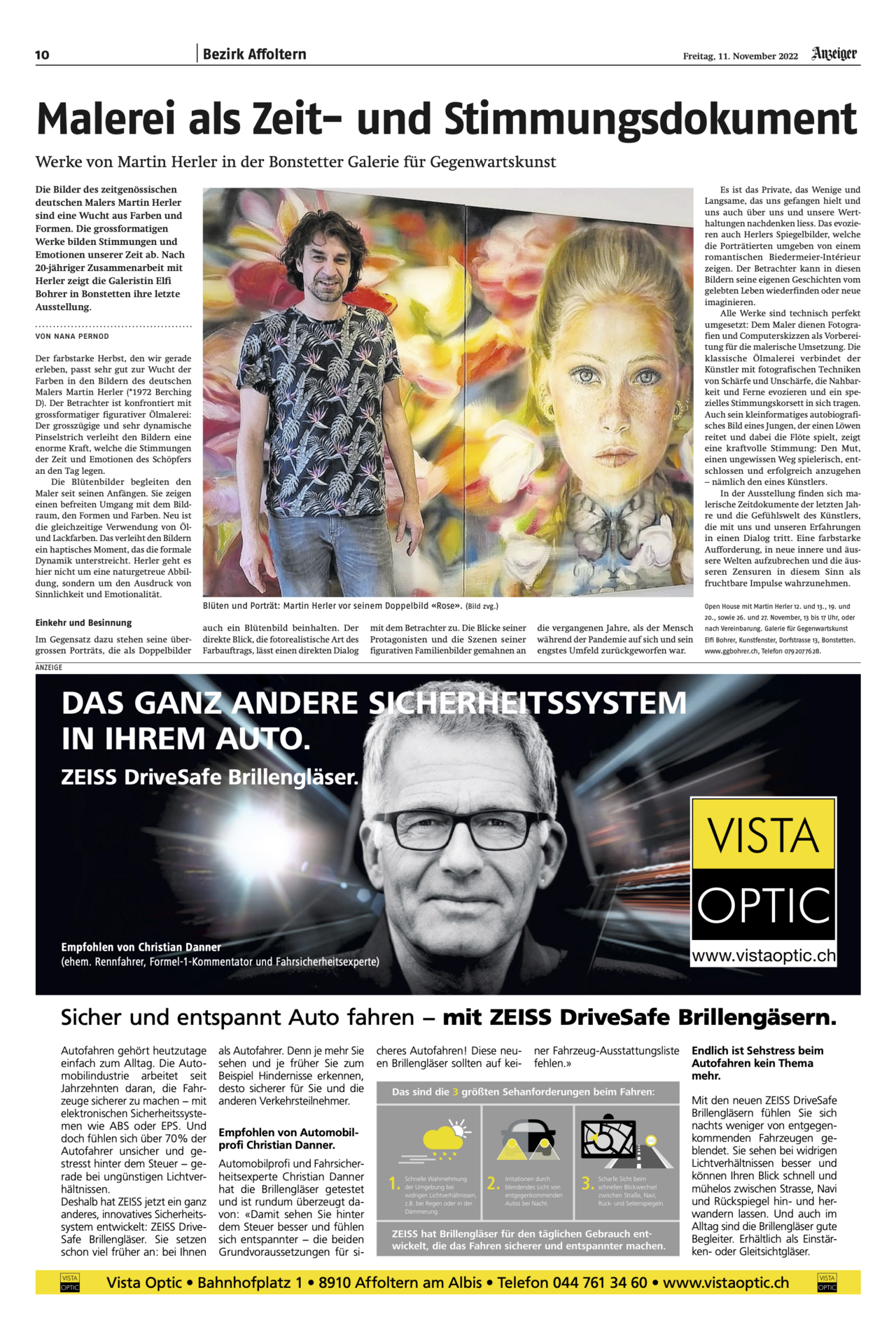 Ein Medienartikel über die Oktober-Ausstellung 2022 der Galerie Bohrer